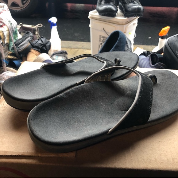 Spenco Men's Black Thong Flip-Flop Sandals Size 13 - Picture 5 of 9